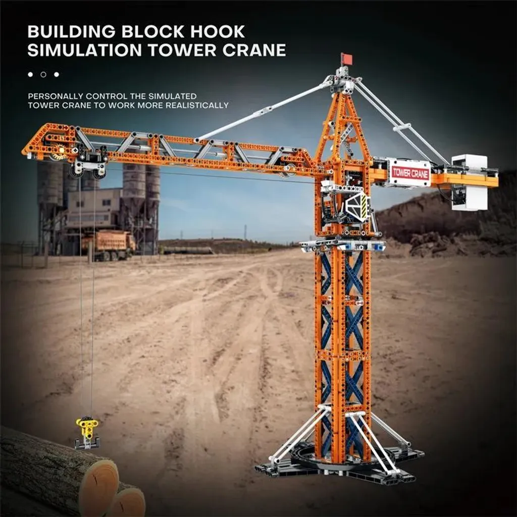 Grue à tour télécommandée interactive de 80cm pour enfant et modéliste