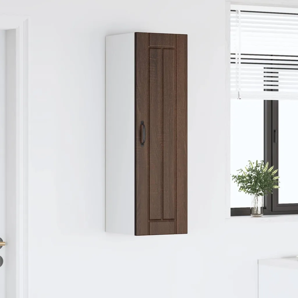 Mobiletto Loft 30x100 cm Rovere Scuro | Storage Cucina Slim vidaXL - 4