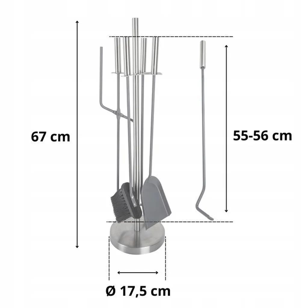 Kit Accessoires Cheminée Complet 5 Pièces en Inox pour Poêle à Bois