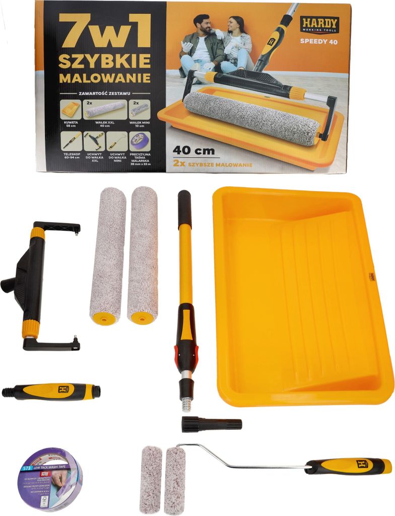 Set da pittore Hardy 7 in 1 "Speedy 40" 9 pezzi. Vassoio Immagine del prodotto 