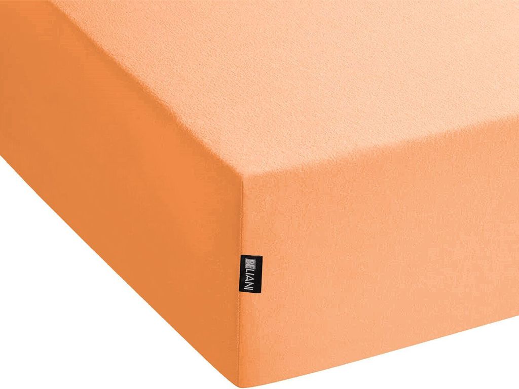 BELIANI Napínací prostěradlo oranžové 200 x 200 cm Obrázek produktu 4
