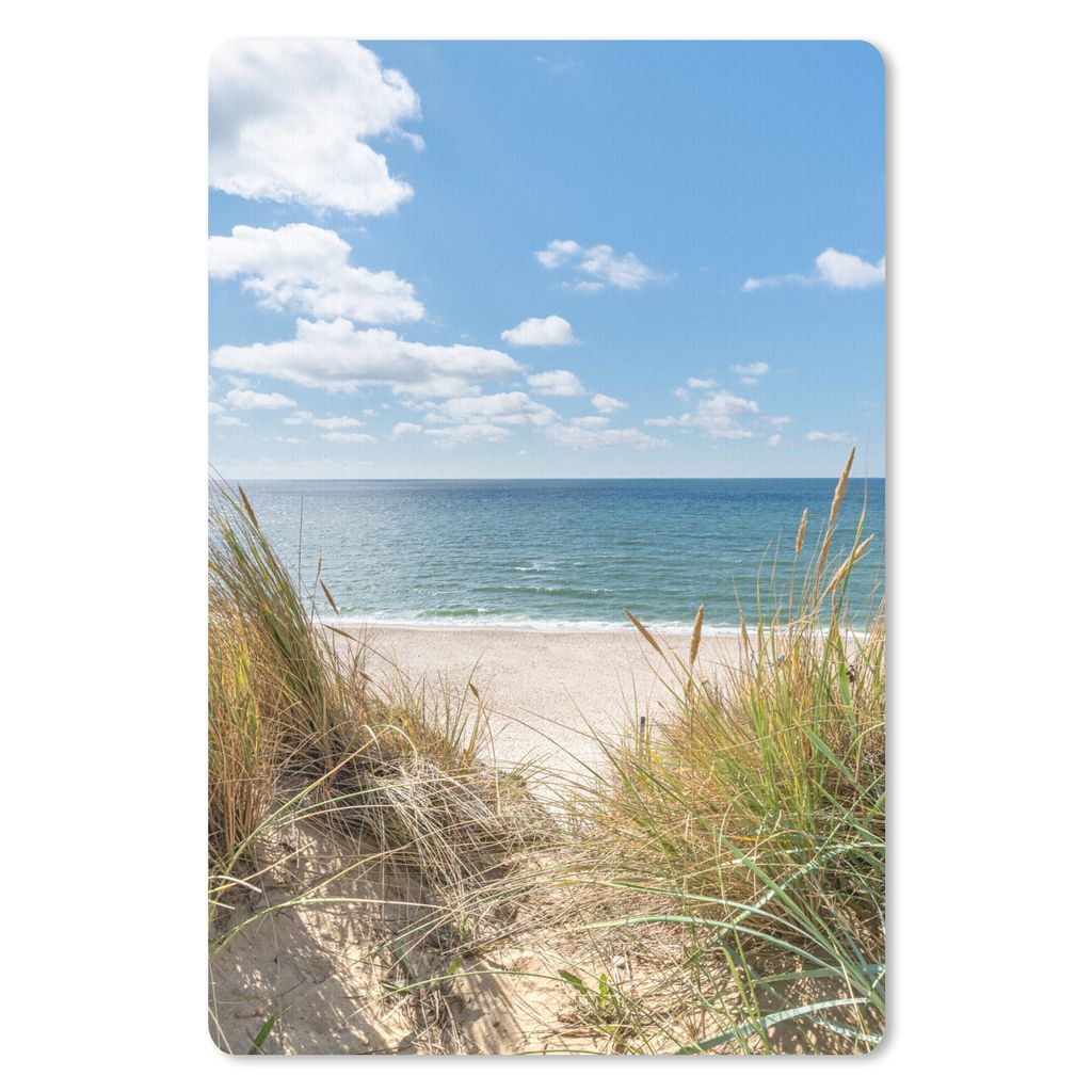 MuchoWow Mauspad Mousepad Düne - Gras - Meer - Strand 18x27 cm - Mousepads - Maus Mat - Pad - Mausunterlage