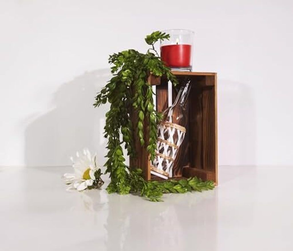 PINEEA drevená krabica malá 30x20x15 - flambovaná vintage Obrázok produktu 7