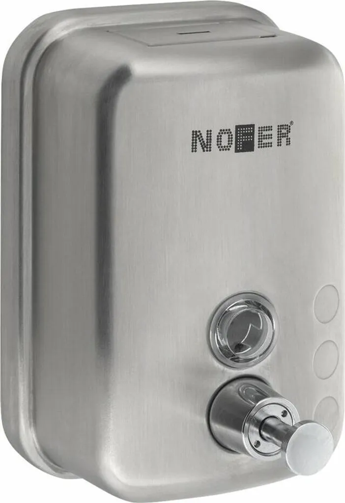 Distributeur de savon 600 ml en acier inox mat avec pompe de précision