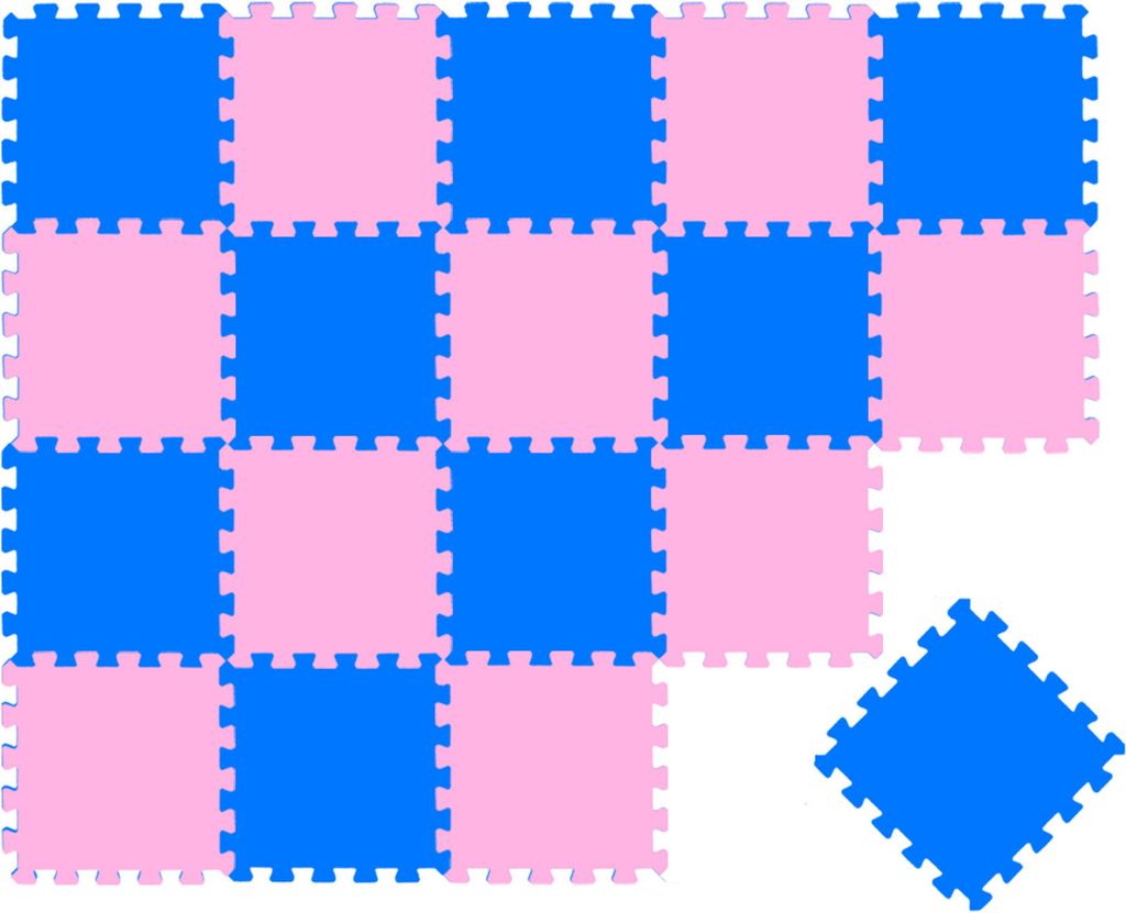 18 Teile Baby Kinder Puzzlematte ab Null - 30x30 Puzzle Spielmatte Krabbelmatte