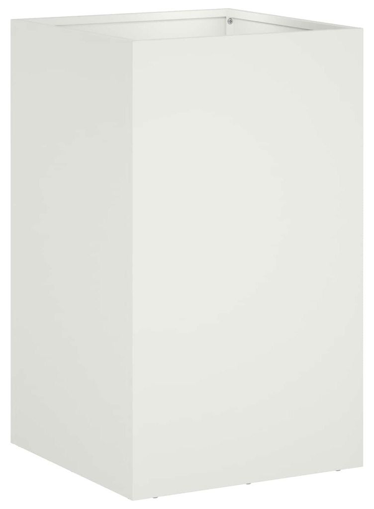 vidaXL Pot de jardin blanc, 30 x 30 x 50 cm, en acier Image du produit 