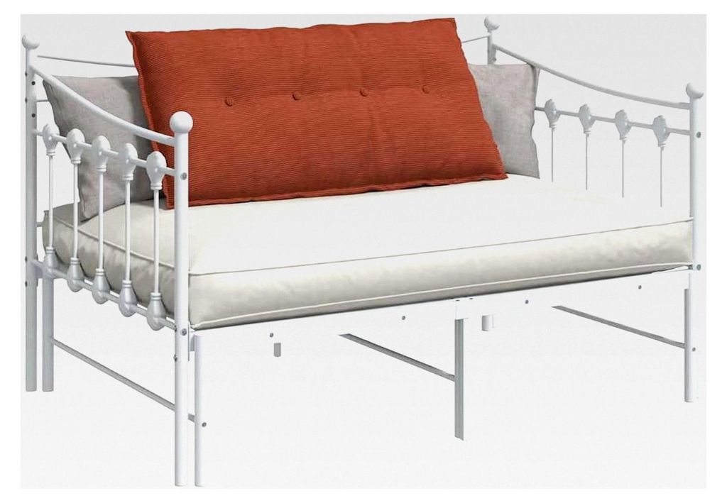 Bequemes Rückenkissen aus Cordstoff 100x50x19cm Rot-Orange - Wohnzimmer & Schlafzimmer