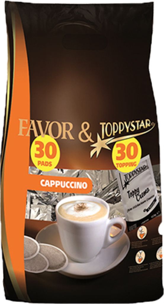 Favor - Cappuccino Megabeutel - 10x (30 pads + 30 topping)