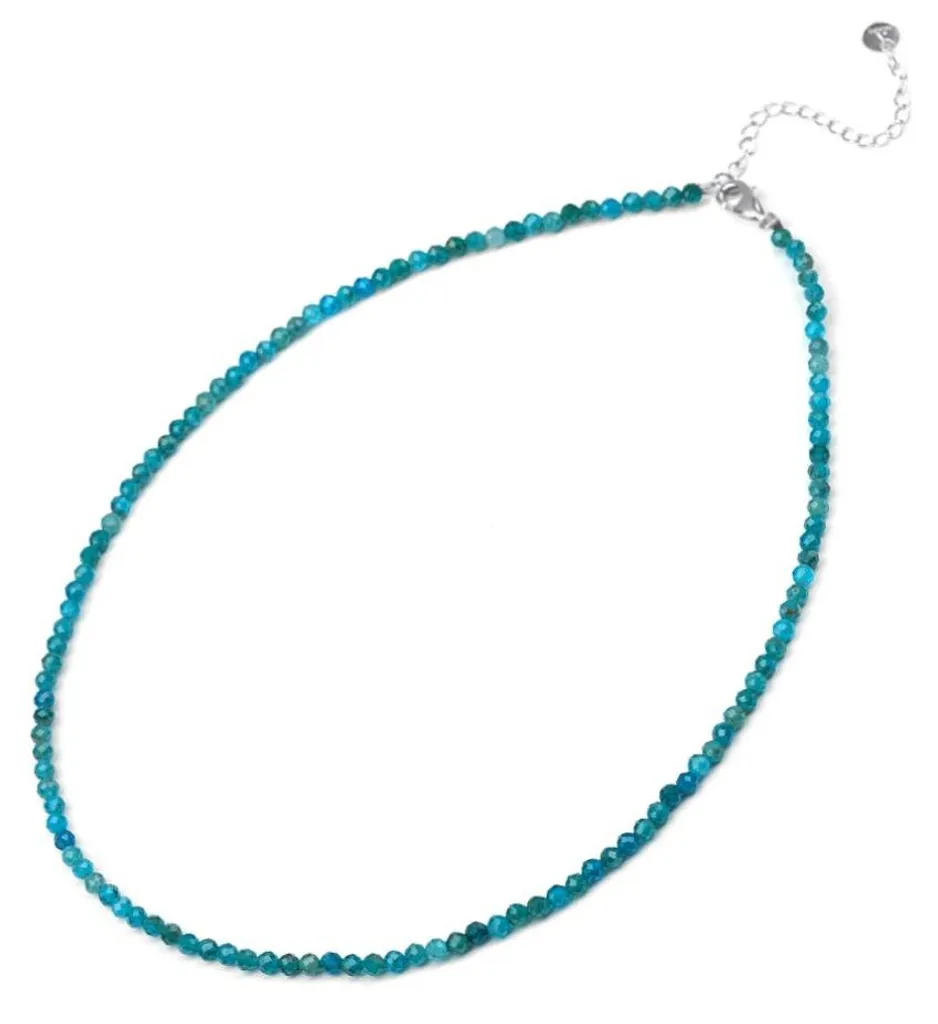 Collier Apatite POL-N05/47L : Bijou naturel anti-ternissement femme