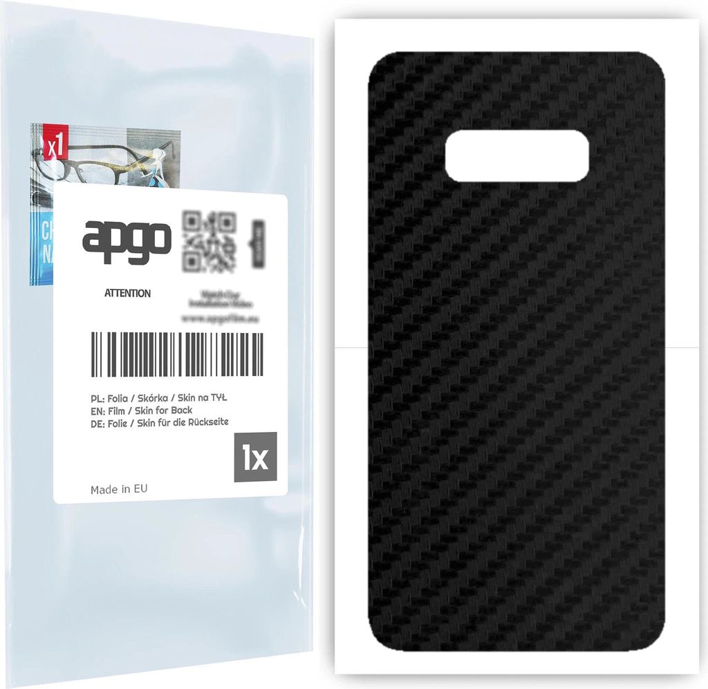 apgo Rückseite Schutzfolie für Samsung Galaxy S10e - Hinten Schutzfolie Carbon, Rückseite Folie schützt vor Kratzern und Fingerabdrücken