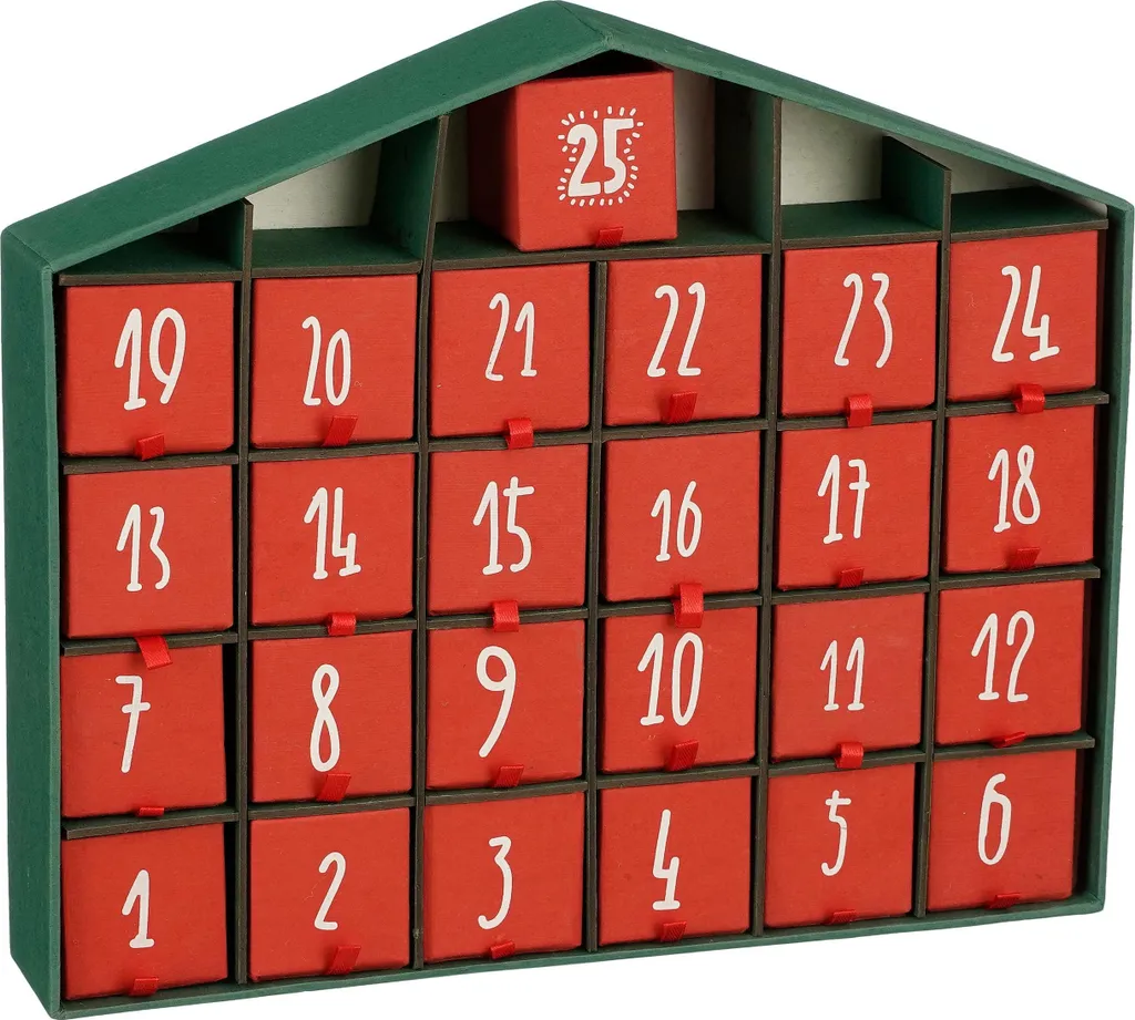 Grand Calendrier de l'Avent Maison des Saisons L33cm en Papier Recyclé