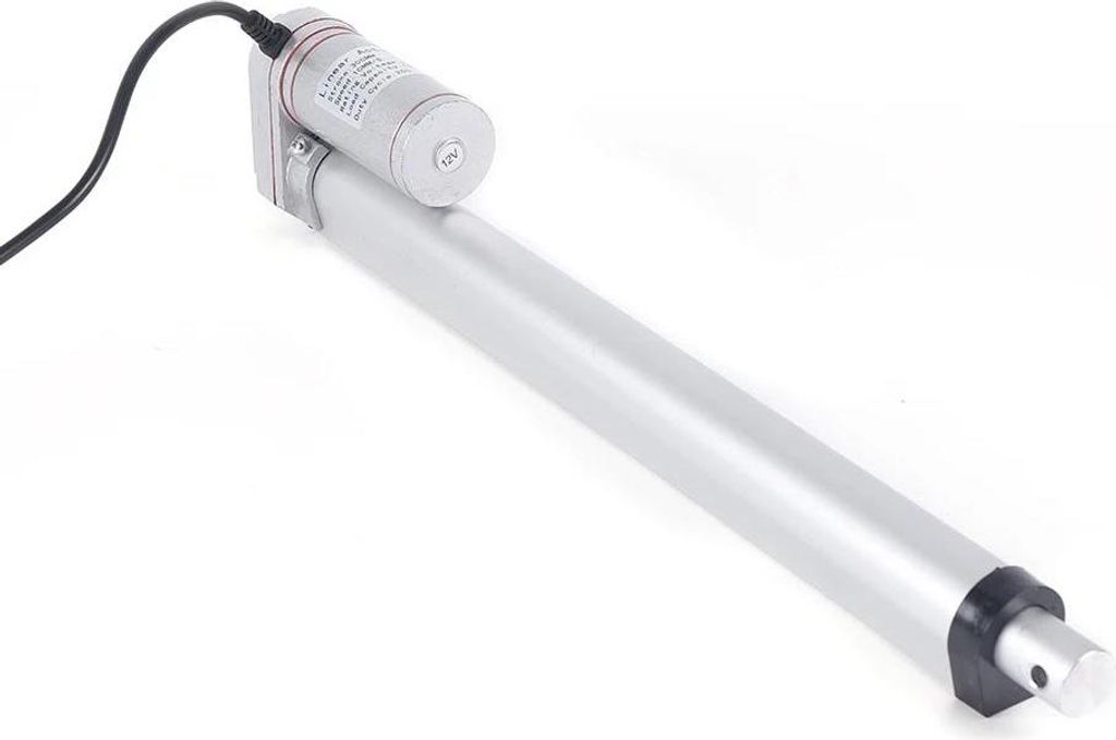 Linearantrieb & Linearmotor - DC 12V - 900 N Kraft - Hub 30 cm - Für Elektrischen Türöffner - Silber