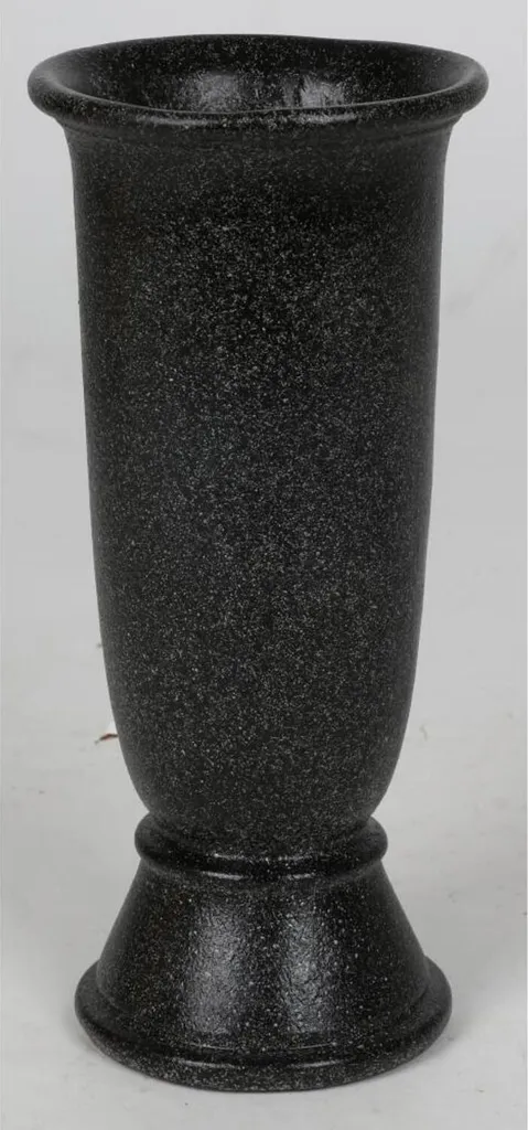 Lot de 8 Vases Funéraires BURI Noir et Gris pour Fleurs de Cimetière