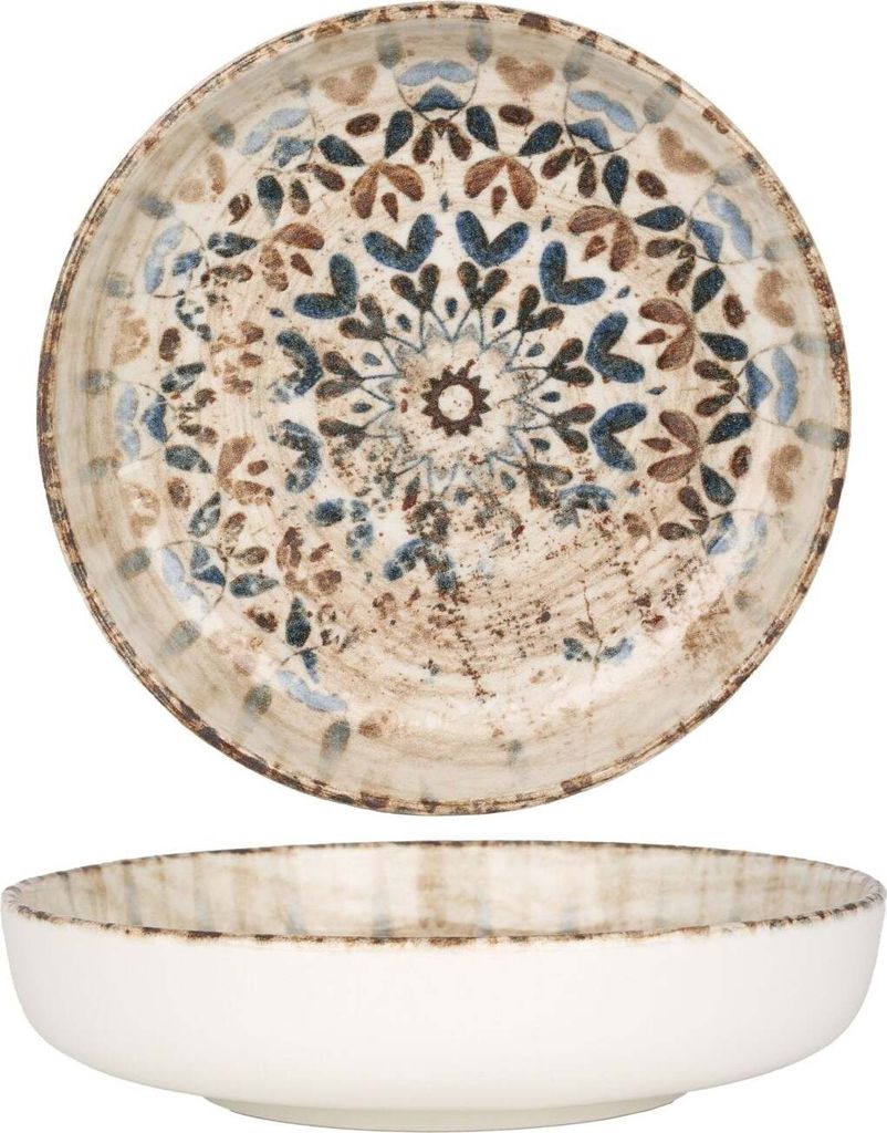 Assiette creuse Rinart - Aztec - Porcelaine - 17 cm (410cc) Image du produit 