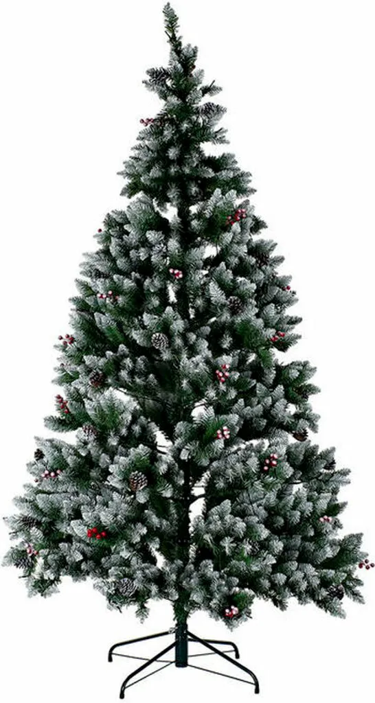 Sapin de Noël Design Pineapple Snowy en PVC 210cm Multicolore DKD Home