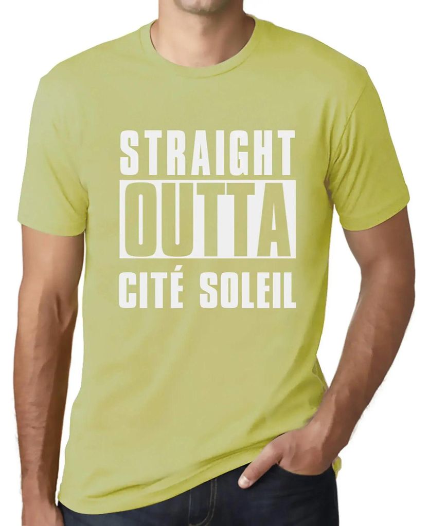 Herren Grafik T-Shirt Direkt aus der Cité Soleil – Straight Outta Cité Soleil – Öko-Verantwortlich Vintage Jahrgang Kurzarm Lustige Druck Ge...