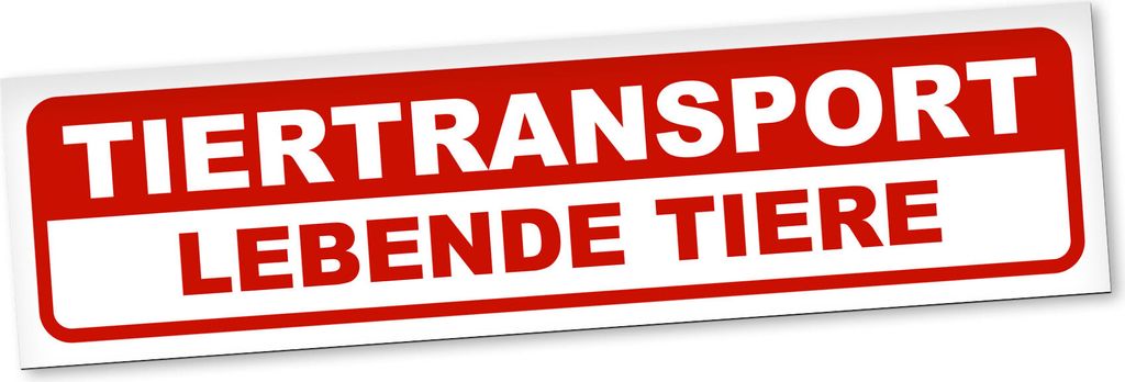 PantherPixel Tiertransport Magnetschild Auto Versand Lebende Tiere Magnetfolie Geschenkidee 30 x 8 cm STANDARDFARBFOLIEN