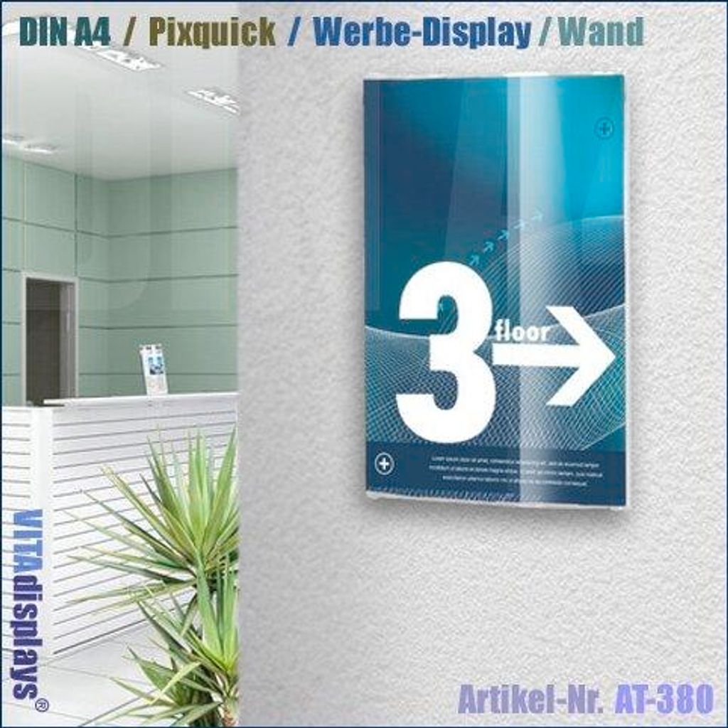 DIN A4 Pixquick Werbe-Display / Wand
