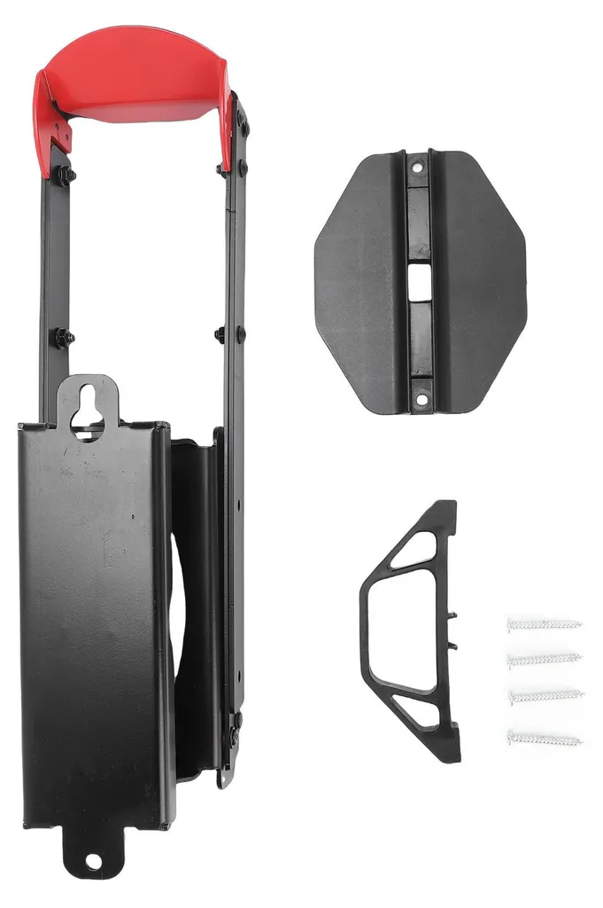 Porte-vélos pivotant à fixation murale en acier noir pour garage