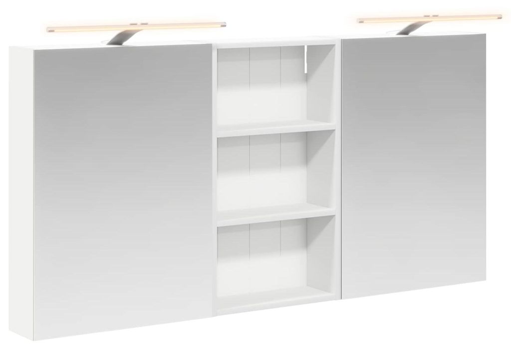 vidaXL Badezimmerschrank-Set 3 pcs 140 x 14,5 x 70 cm Holzwerkstoff