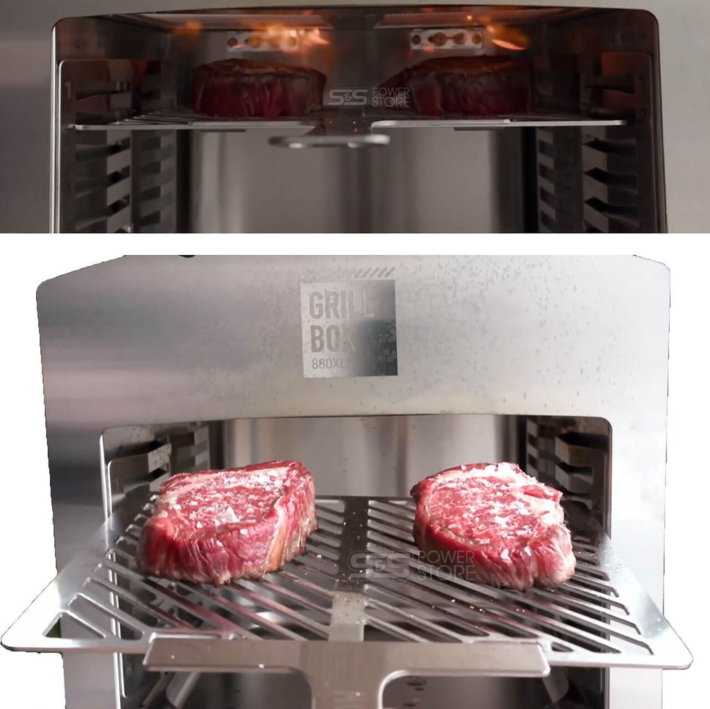 Oberhitzegrill 800 Grad Beef Maker Gasgrill Edelstahl Matrix 880XL Grill Steak 