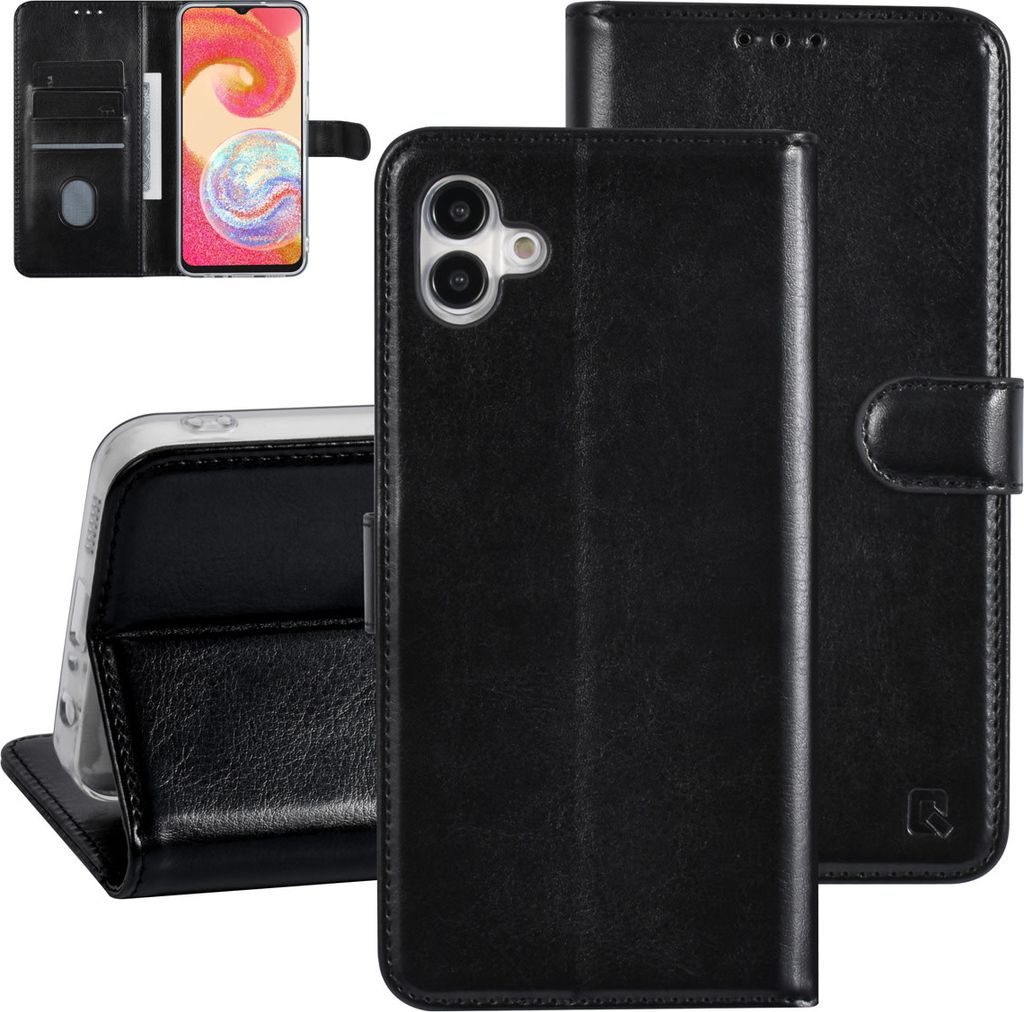 UNIQ Accessory Galaxy A04e Book type case - Card holder for 3 cards - Magnetic closure - Black