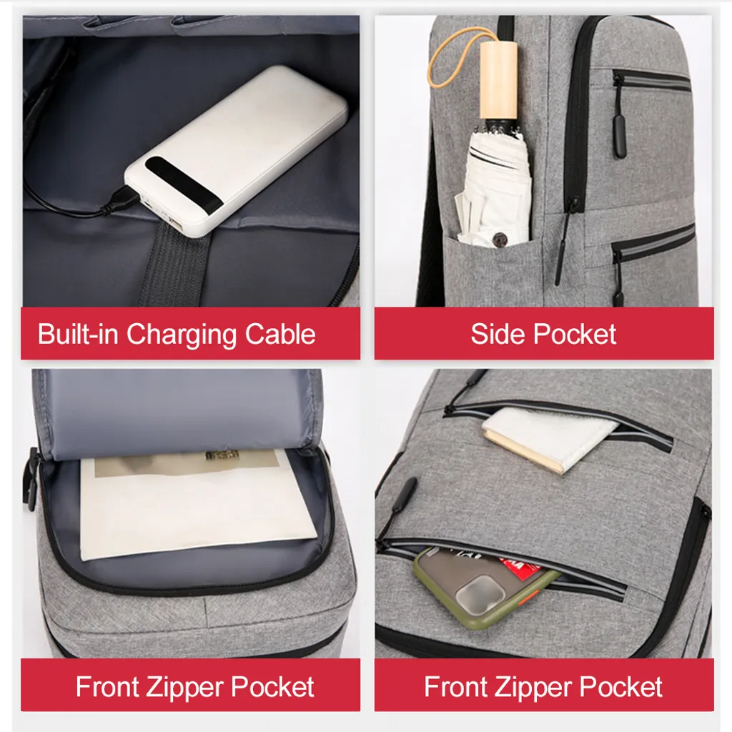 Sac à dos multimédia pour PC 15.6" bleu, grand volume à multibandoulière - 10