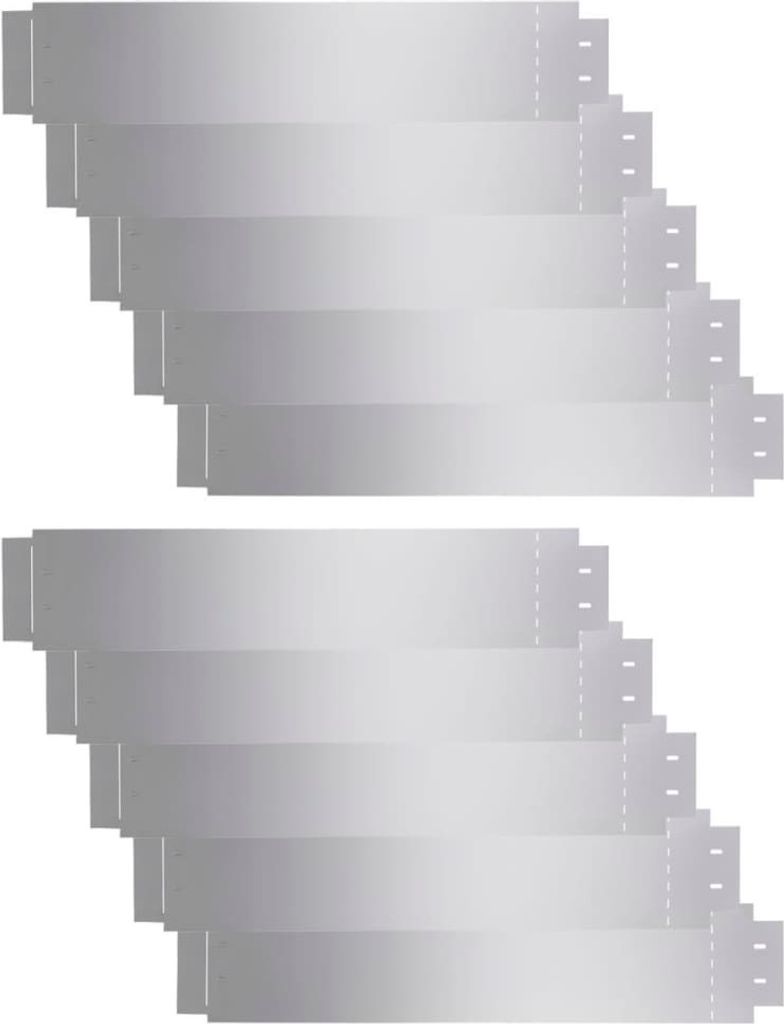 "WINTER SALE" Rasenkanten 10er-set - multifunktional& Moderne - Verzinkter Stahl 100 x 20 cm - Zaunzubehör NEU1799562
