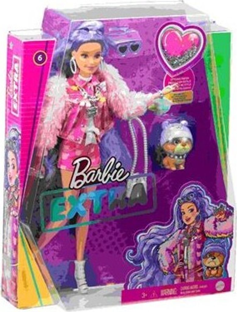 Barbie Extra Puppe mit lila-welligem Haar, Anziehpuppe, Produktbild 14