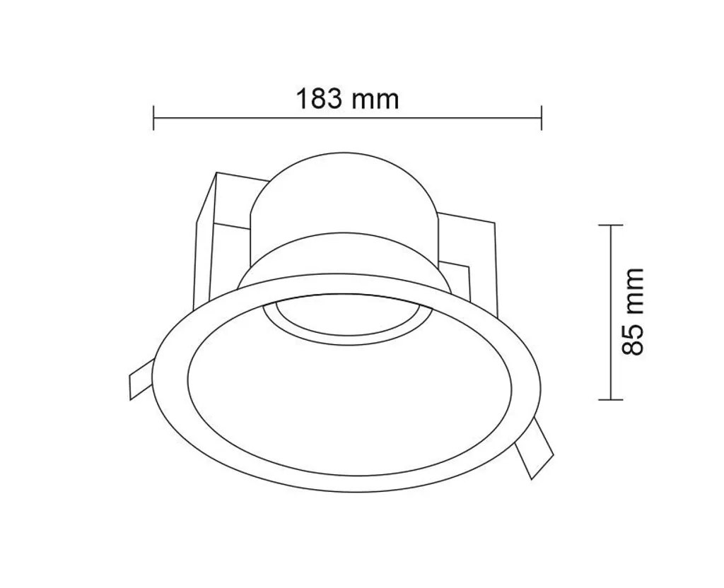 Spot de plafond encastrable orientable blanc pour ampoule GU10 18W - 4