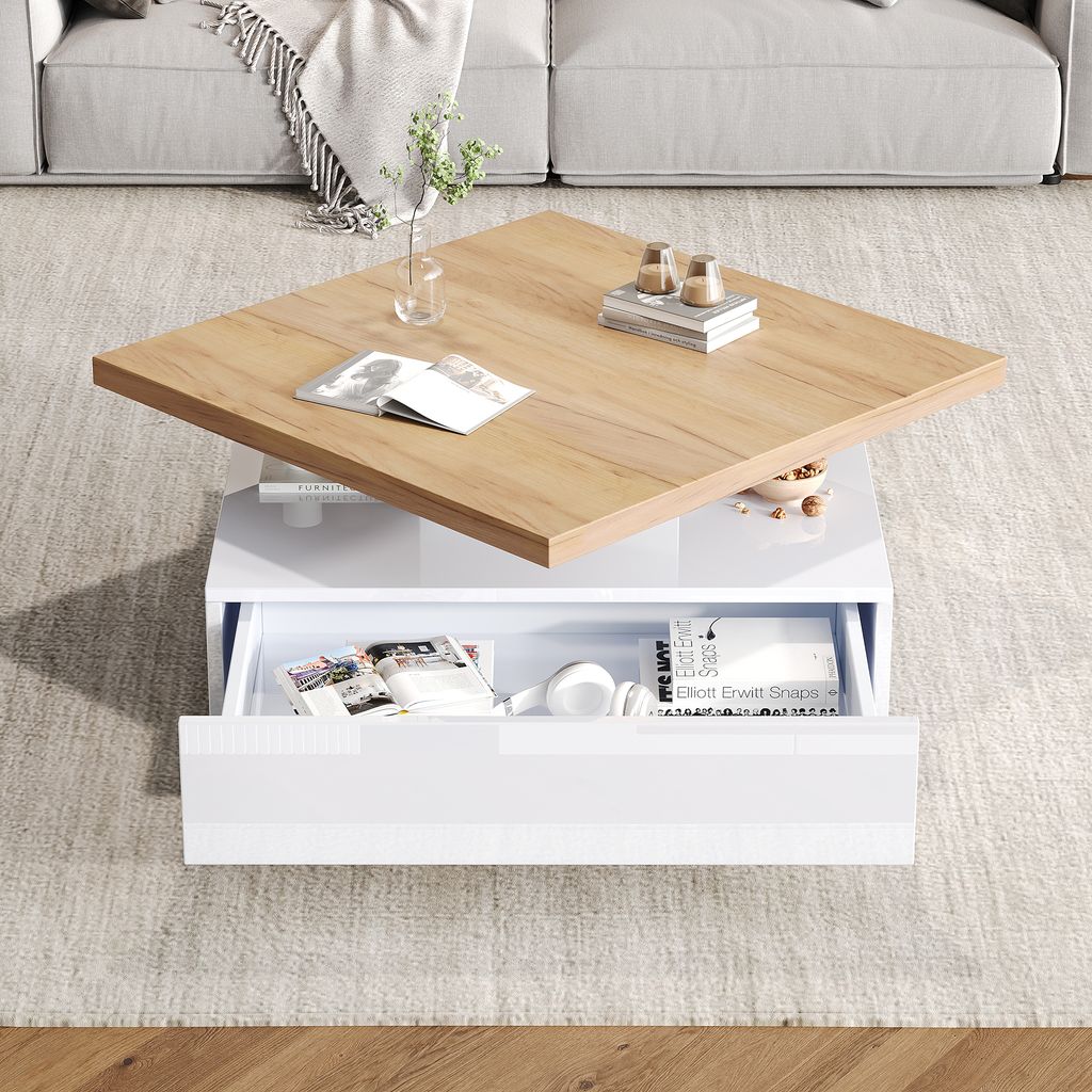 okwish Couchtisch, Multifunktionale quadratische 360° Produktbild 