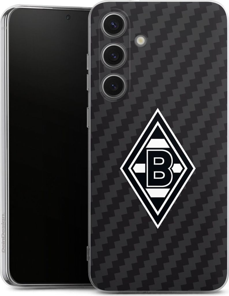 DeinDesign Handyhülle für Samsung Galaxy S25+ Silikon Hülle Case Smartphone Schutzhülle Borussia Mönchengladbach Carbon Gladbach