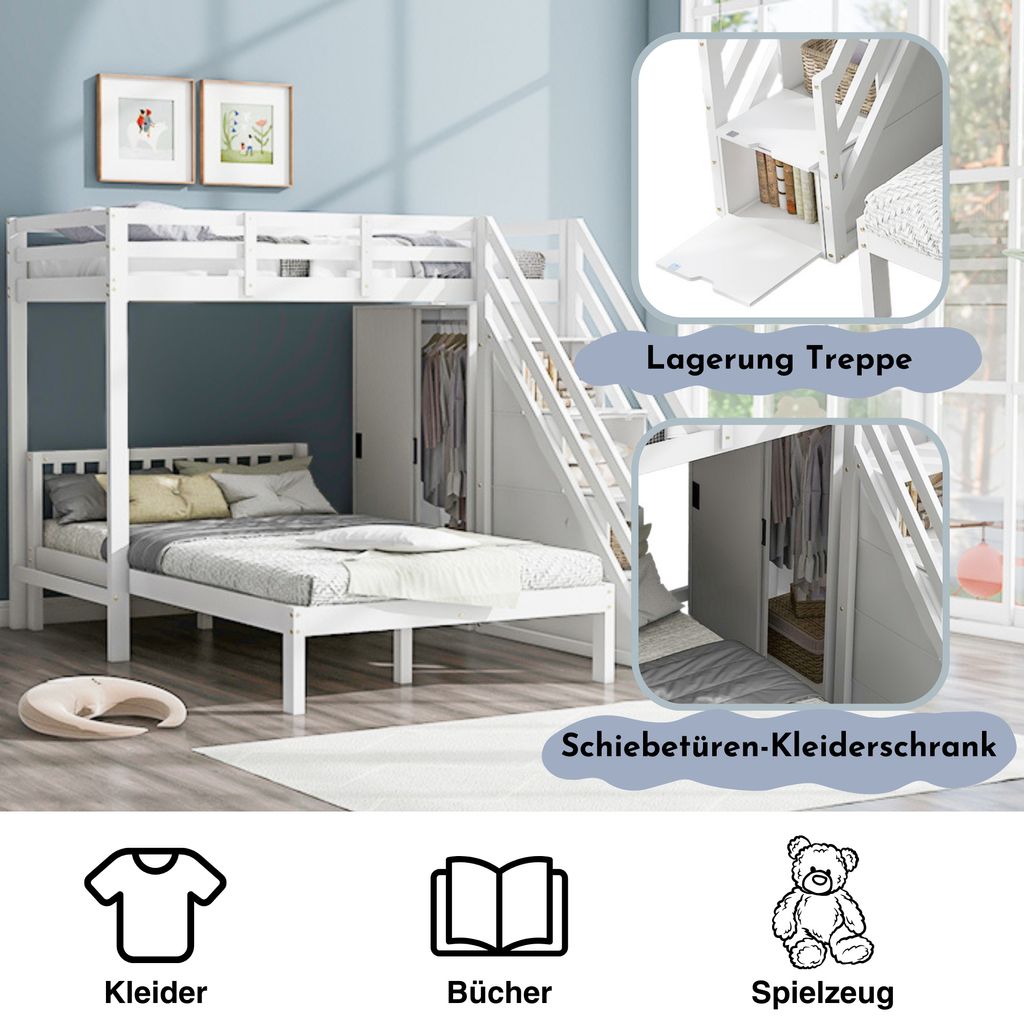 Patrová postel Flieks 90x200/120x200 cm se | Kaufland.cz