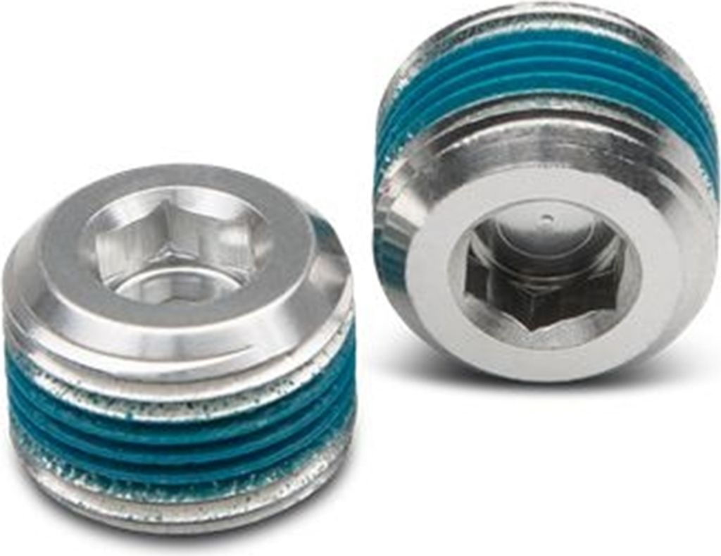 Crankbrothers Pedal End Cap Endkappe, (VE/2), Hex, silver