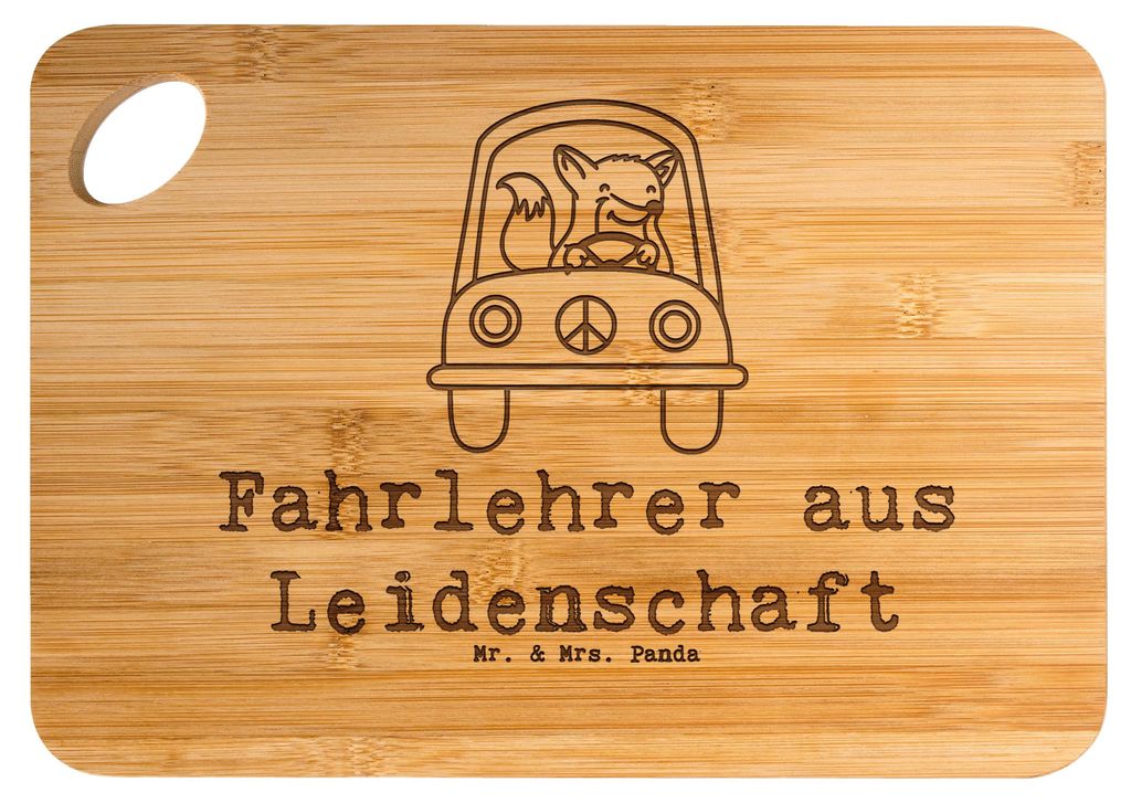 Mr. & Mrs. Panda Hackbrett Fahrlehrer Leidenschaft - Transparent - Geschenk, Beruf, Holzbrettchen, Spruch, Brett, Fahrschule, Holzbrett, Lustig, Sc...