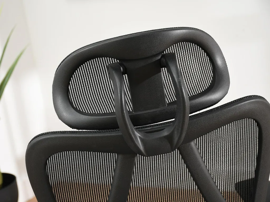 Chaise de bureau DELMY noir ergonomique - Siège confortable à roulettes - 8