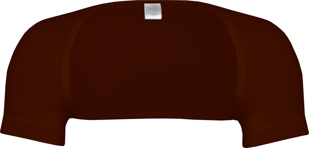 wobera NATUR Schulterwärmer mit halbem Arm aus Schurwolle und Seide (Gr. S, Farbe: brombeer)