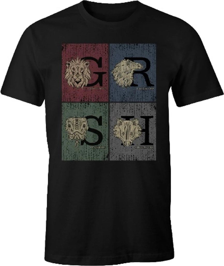 Harry Potter - "Hogwarts" T-Shirt für Herren CD396 (S) (Schwarz)
