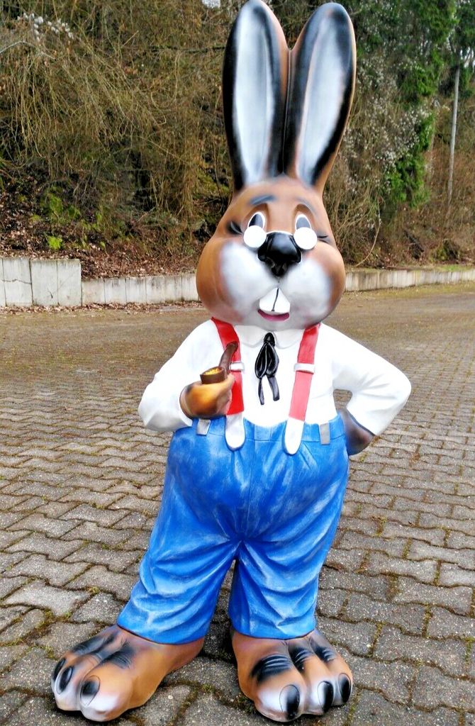 XXL Premium Hase lebensgross ca. 140 cm Osterhase Ostern Garten Deko Figur 2025