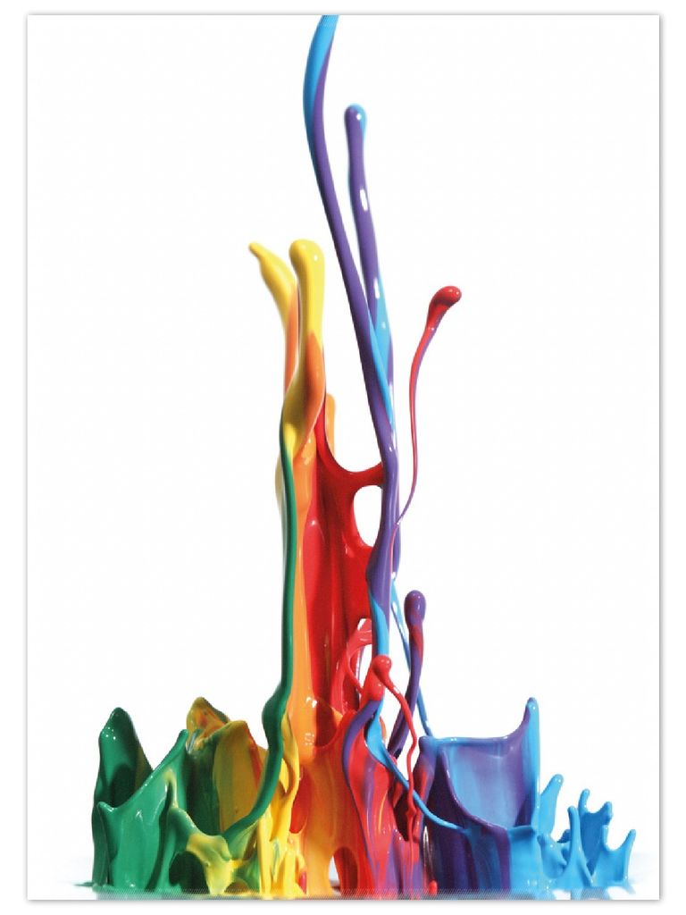 Wallario Premium Teppich, Größe 50 x 70 cm, Farbklecks von links - Bunte Farben auf Abwegen
