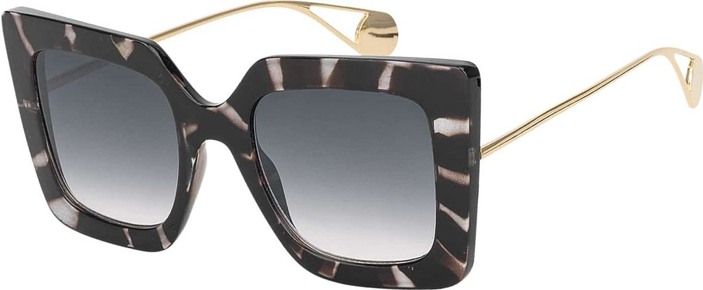 Damen Sonnenbrille Designer UVCE Protection Modern Urlaub Sommer Strand 30477 Schwarz-Rosa