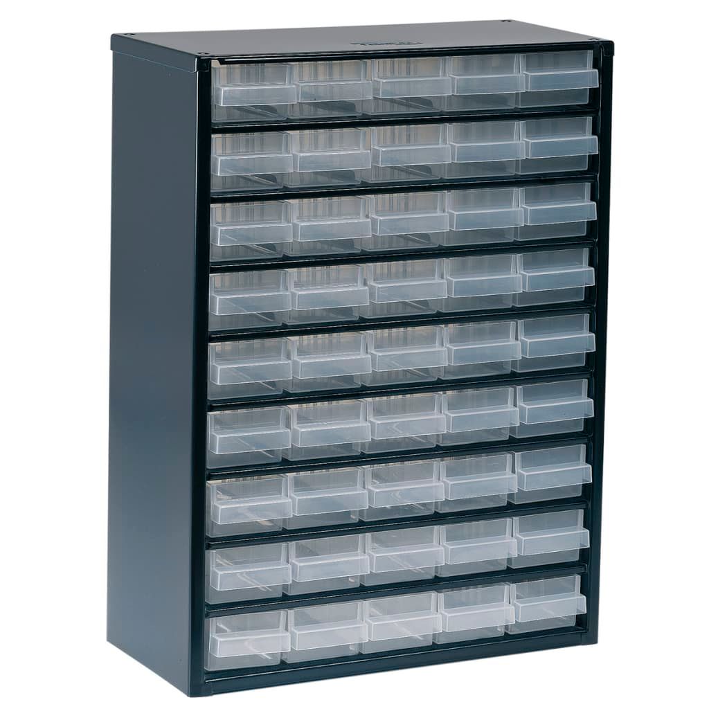raaco Kleinteilemagazin Stahlmagazin 945-00 B.306xT.150xH.417mm 45Schubl. Stahlblech dkl.-blau/transp./Schubl.a.PP