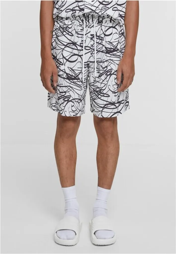 Short homme anti-transpiration en viscose respirante blanc imprimé XL