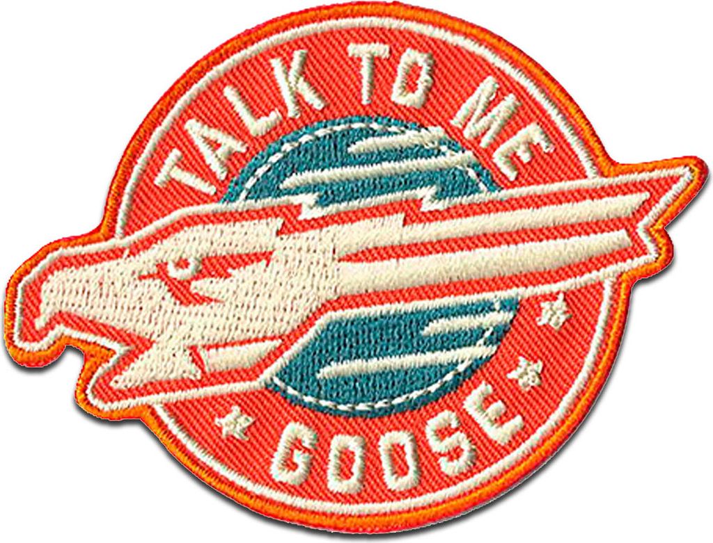 Comercial Mercera Top Gun Maverick Goose - Aufnäher, Bügelbild, Aufbügler, Applikationen, Patches, Flicken, zum aufbügeln, Größe: 5,5 x 7,2 cm