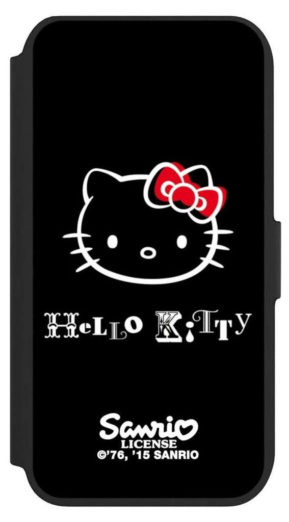 NIVOCASE Klapphülle für Apple iPhone 7 Handyhülle aus Kunst Leder NIVOflip schwarz Fanartikel Hello Kitty Kawaii