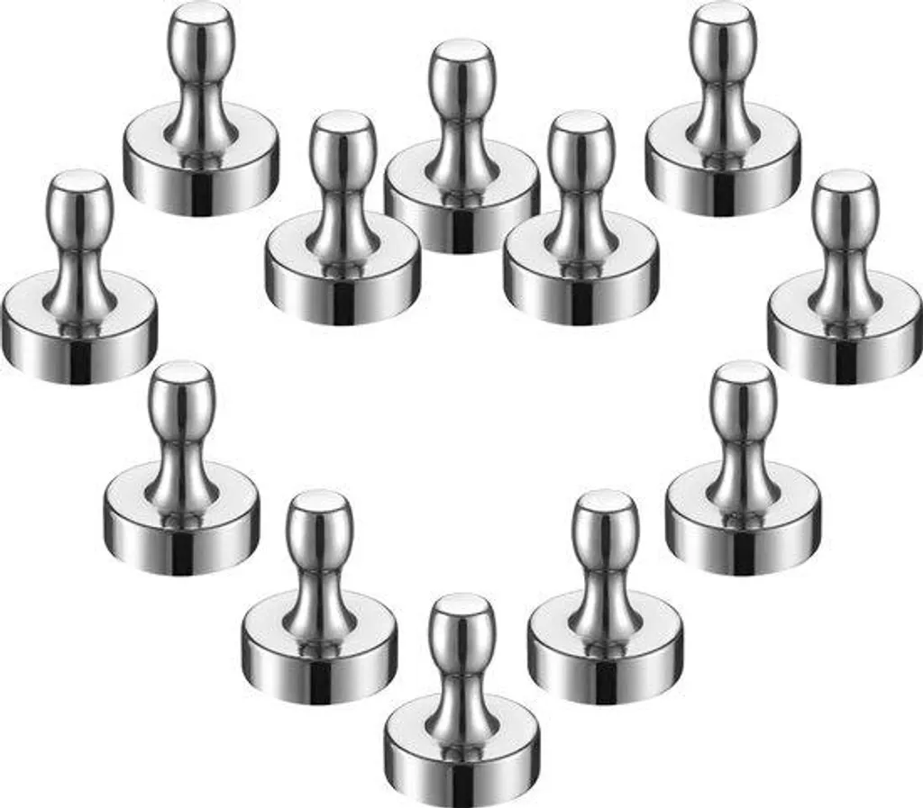 Aimant néodyme puissant lot de 12 - Format 15 x 18 mm avec prise facile