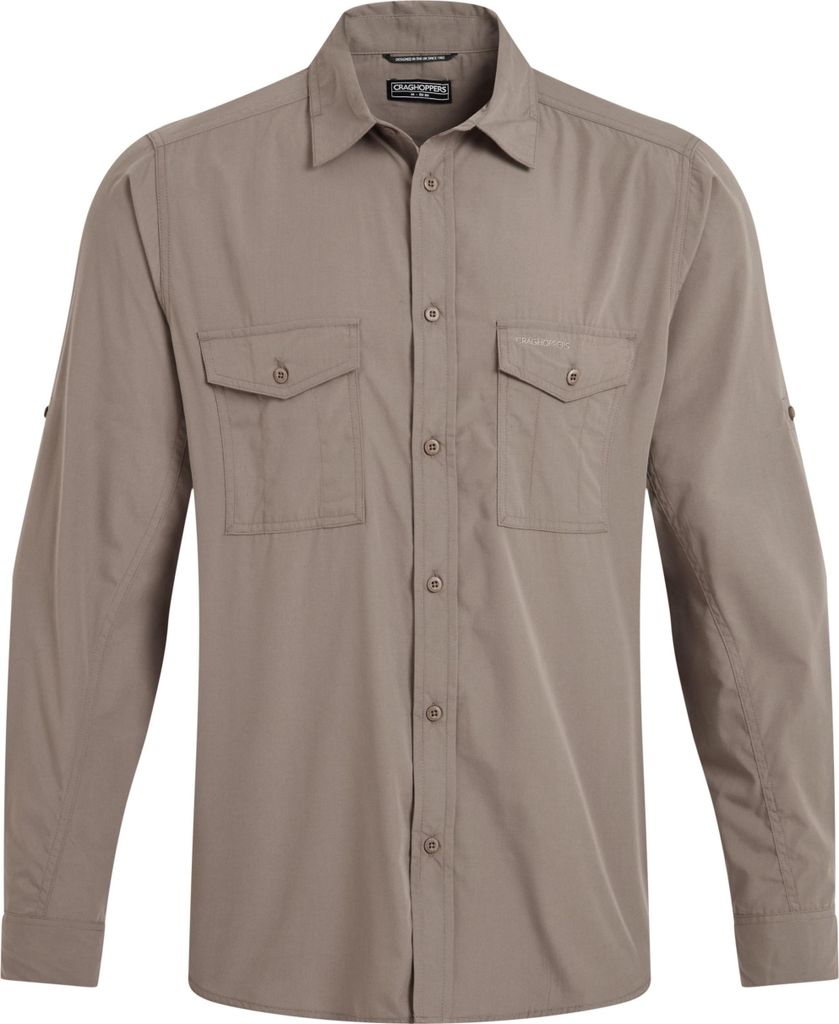 Kiwi II Long Sleeved Shirt Men L braun - pebble