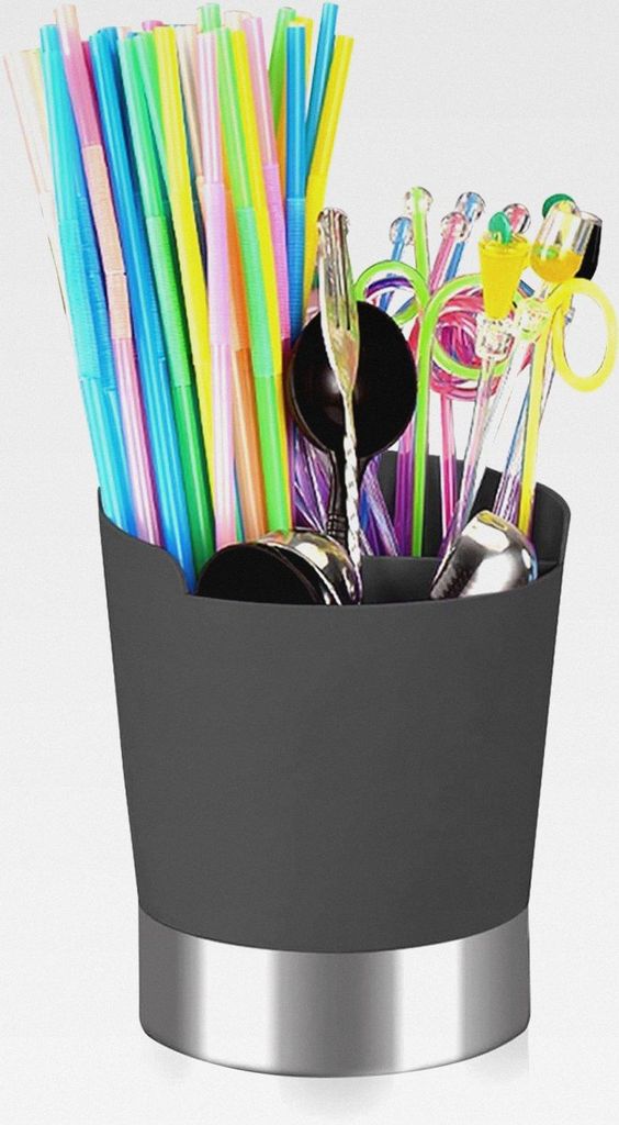 Strohhalmspender, Kunststoff-Strohhalmhalter Mit Deckel, Retro-Trinkhalme, Trinkhalmbehälter Mit Deckel Für Bar Theken-Strohhalmspender Bar Caddy...