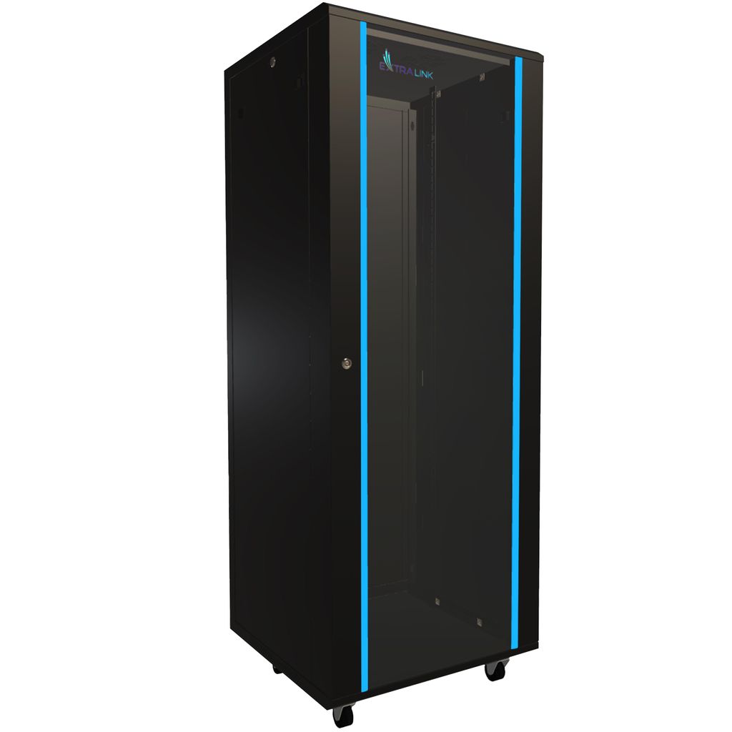 Extralink Armadio Rack da Pavimento 32U 600 × 600 mm Nero Immagine del prodotto 