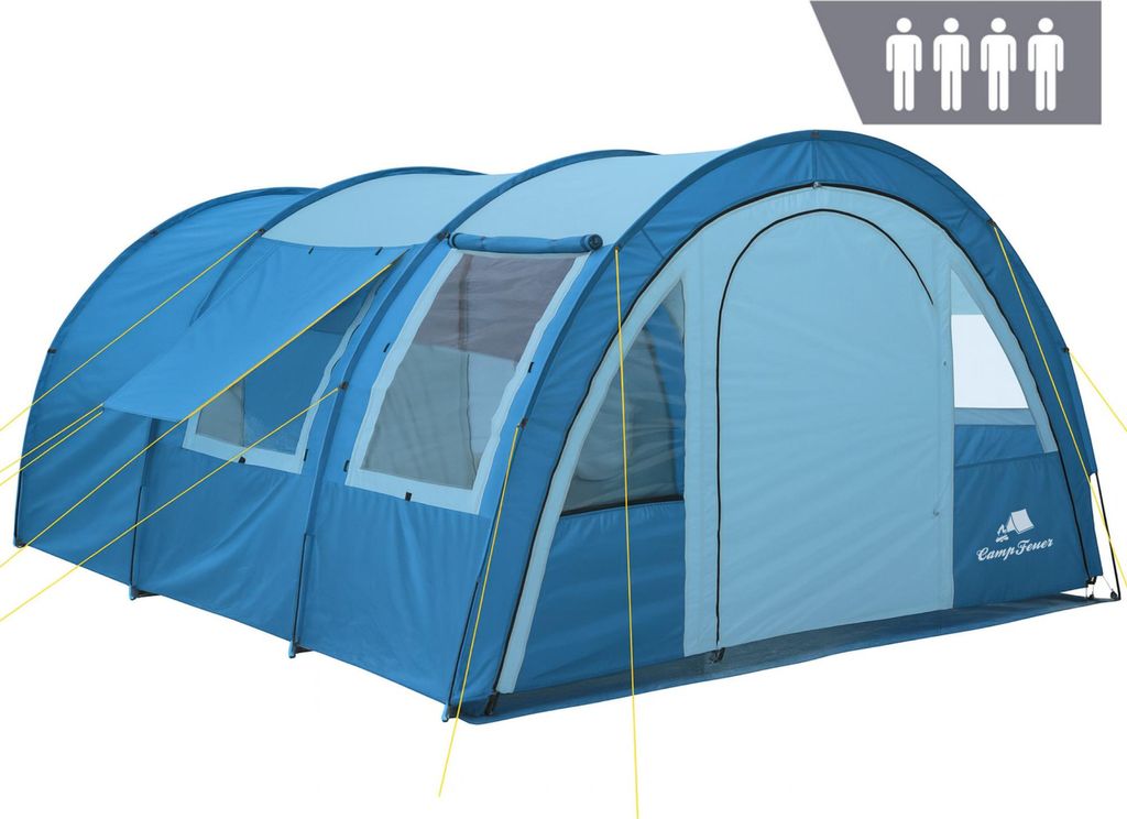 CampFeuer Multi stan pre 4 osoby, modrý/svetlomodrý, Obrázok produktu 